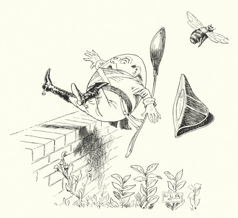 Humpty Dumpty sate on a wall by Leonard Leslie Brooke