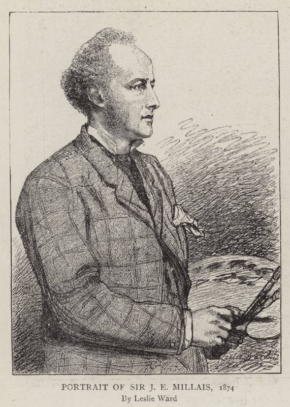 Portrait of Sir J E Millais, 1874 by Leslie Matthew Ward