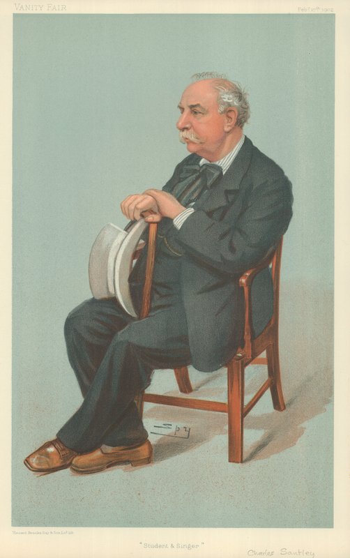 Mr Charles Santley, Student and Singer, 27 February 1902, Vanity Fair cartoon by Leslie Matthew Ward