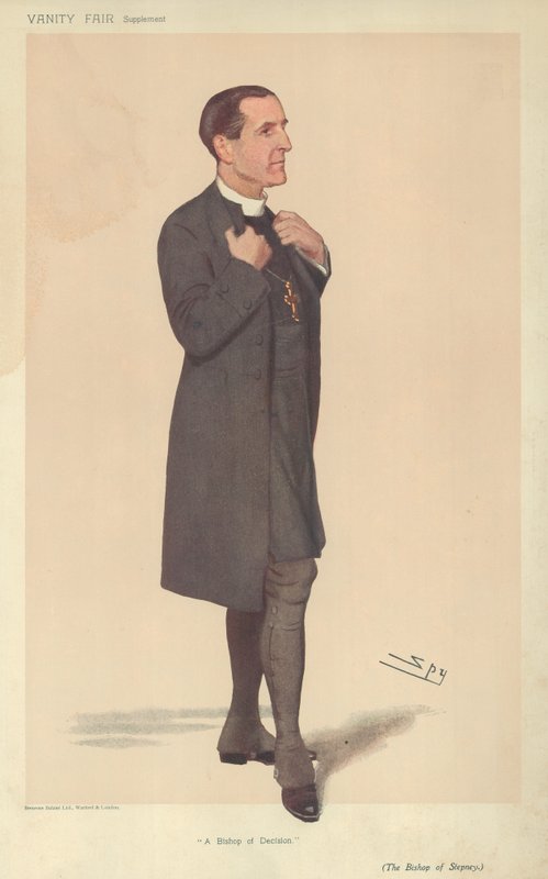 The Bishop of Stepney, A Bishop of Decision, Vanity Fair Cartoon by Leslie Matthew Ward