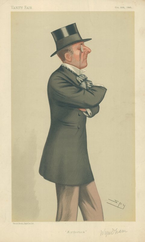 The Hon Percy Scawen Wyndham, Aesthetics, 30 October 1880, Vanity Fair Cartoon by Leslie Matthew Ward