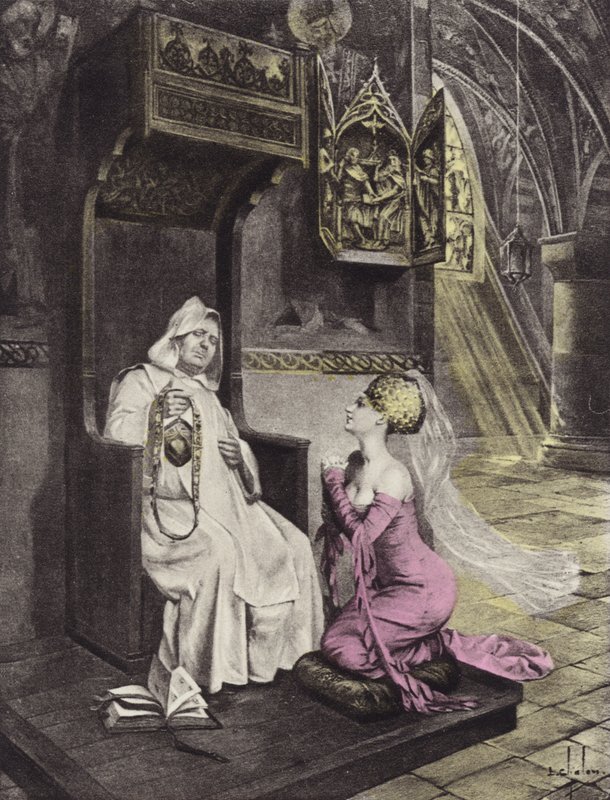 The Lady and the Friar, Third Day, Third Story by Louis Chalon