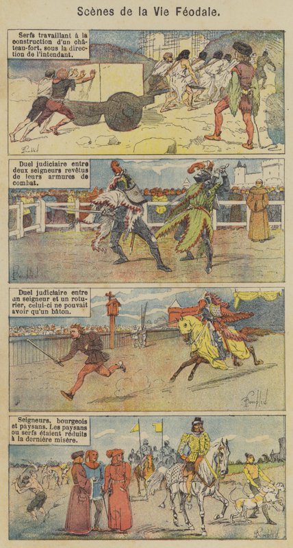 Scenes of Feudal Life by Louis Charles (after) Bombled