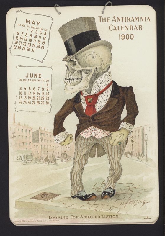 Illustration for Antikamnia Calendar, 1900 by Louis Crucius or Crusuius