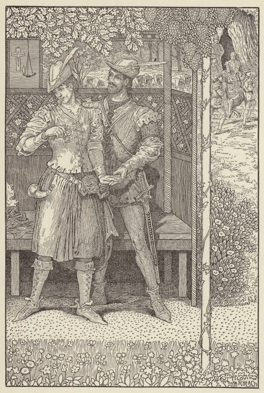 Robin Hood and Marian in their bower by Louis John Rhead
