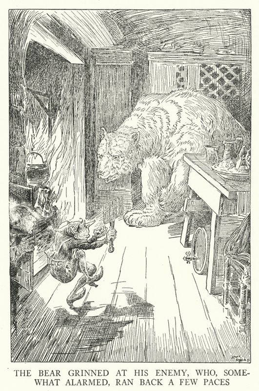 The Bear Grinned at His Enemy, Who, Somewhat Alarmed, Ran Back a Few Paces by Louis John Rhead