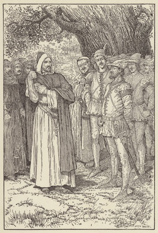 The king began to roll up his sleeve by Louis John Rhead