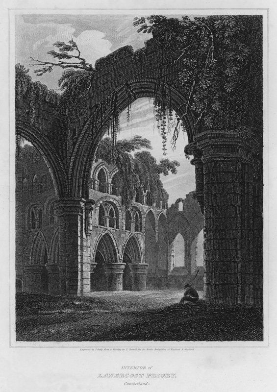 Interior of Lanercost Priory, Cumberland by Luke (after) Clennell