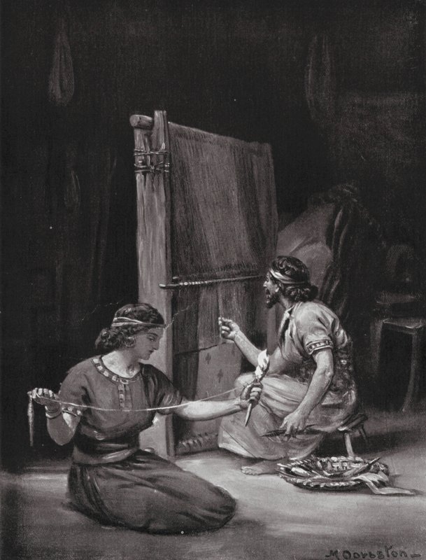A Babylonian Loom by Margaret (after) Dovaston