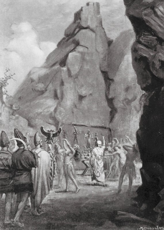 Cult Dance in the Rock Sanctuary of the Hittite Mother Goddess by Margaret (after) Dovaston