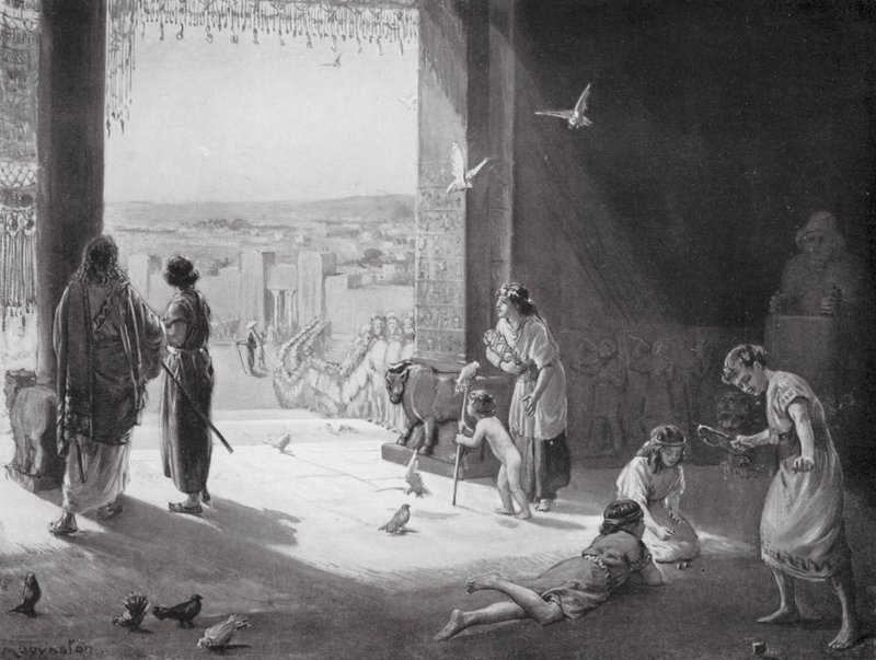 Sangar of Carchemish Receiving Ashur-nasir-pal III by Margaret (after) Dovaston