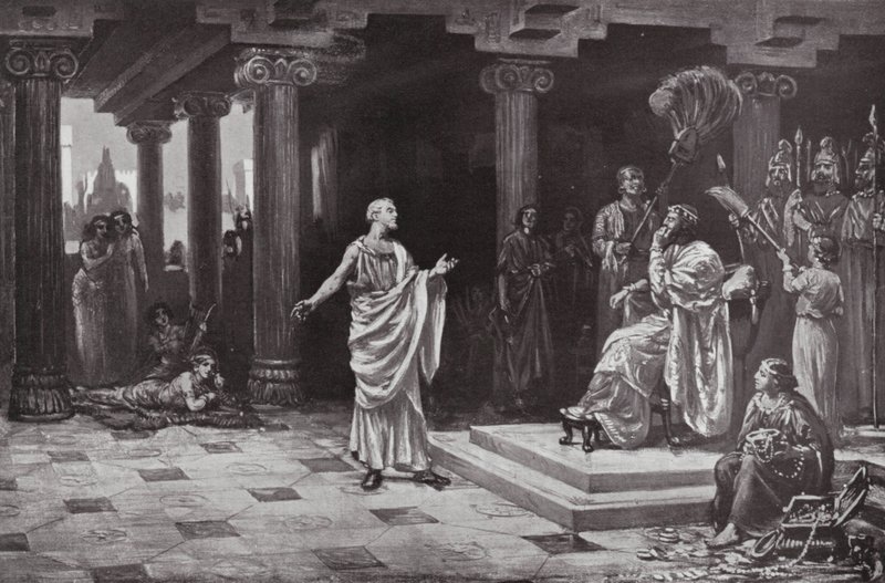 Solon at the Court of Croesus by Margaret (after) Dovaston