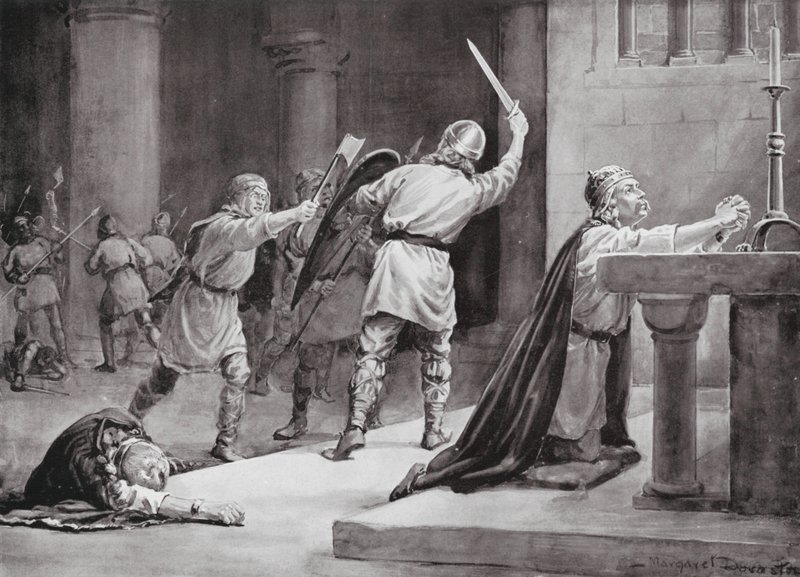 The Murder of Knud the Saint by Margaret (after) Dovaston