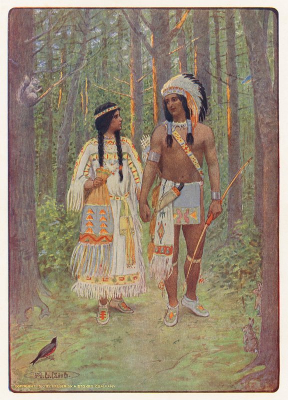 Illustration for Hiawatha by Longfellow by Maria Louise Kirk