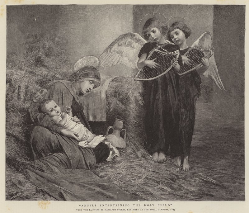 Angels Entertaining the Holy Child by Marianne Stokes