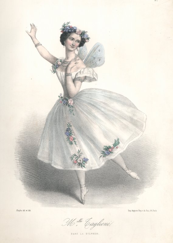 Italian ballet dancer Marie Taglioni in her father Filippo Taglioni