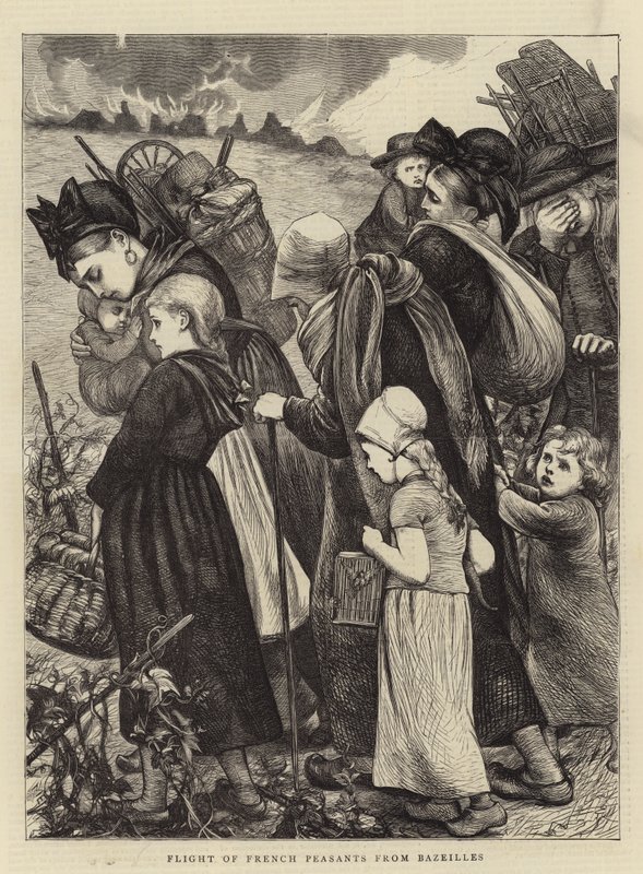 Flight of French Peasants from Bazeilles by Mary Ellen Edwards