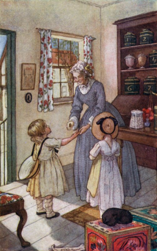 Illustration for Cranford by Mrs Gaskell by Mary V. Wheelhouse
