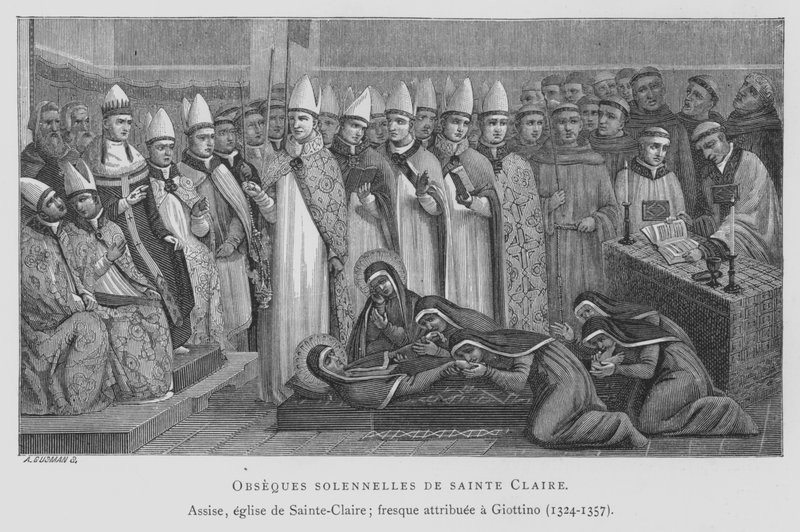 Funeral of St Claire by Maso di Banco Giottino