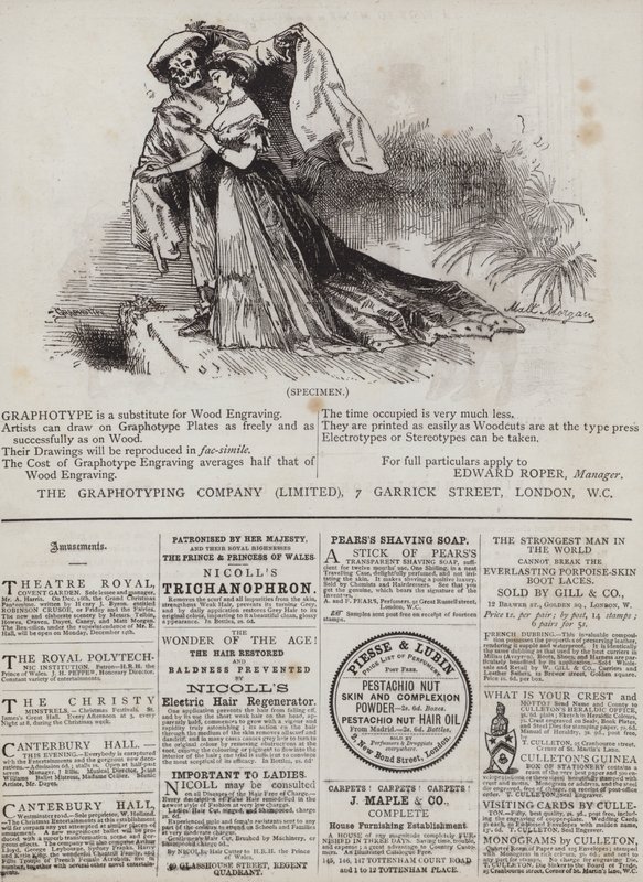 Page of advertisements by Matthew