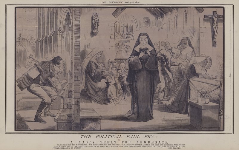 The Political Paul Pry: or, A Nasty Treat for Newdegate (colour litho) by Matthew