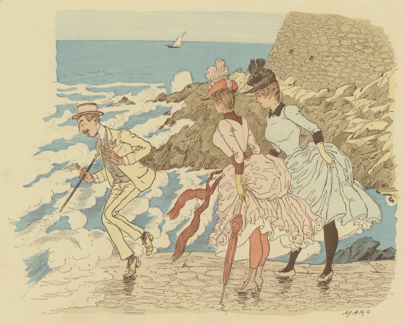 Standing on the jetty at La Condamine in Monte Carlo, Monaco by Maurice Charles Mathieu Bonvoisin