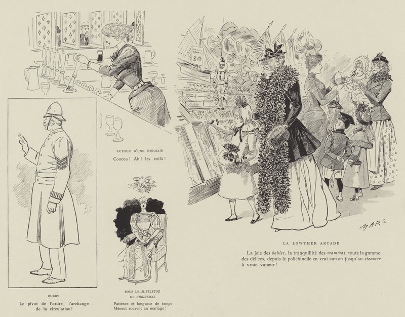 Illustration for The Life of London by Mars by Maurice Charles Mathieu Bonvoisin