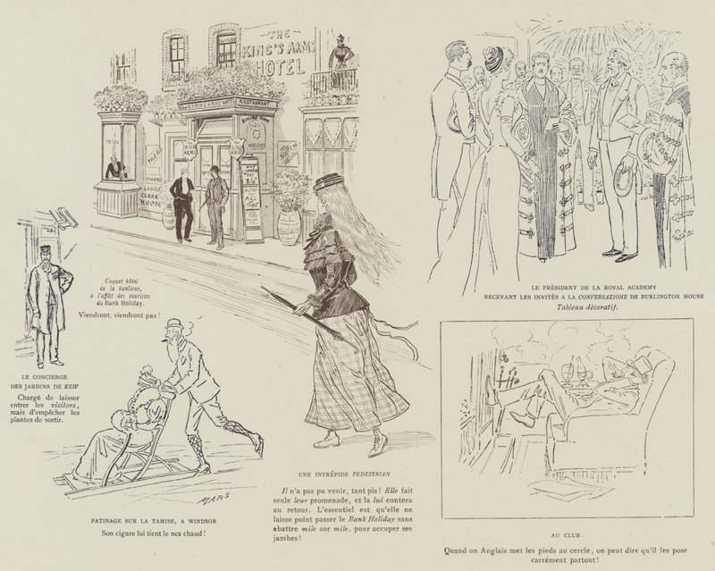 Illustration for The Life of London by Mars by Maurice Charles Mathieu Bonvoisin