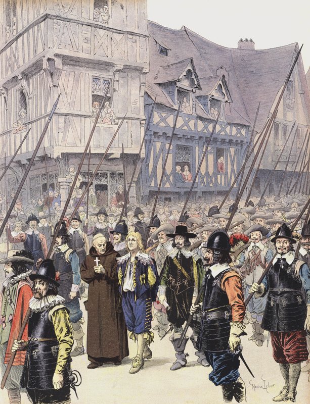 Chalais, Having Conspired Against Richelieu, is Led to His Execution in Nantes by Maurice Leloir