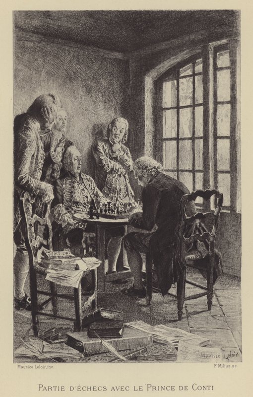 Game of chess with the Prince of Conti by Maurice Leloir