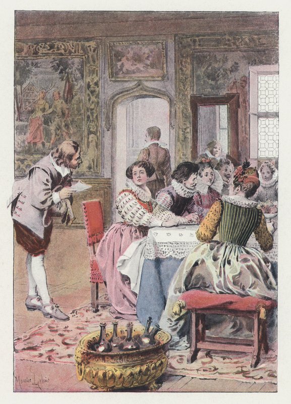 Illustration for Gil Blas (color litho) by Maurice Leloir