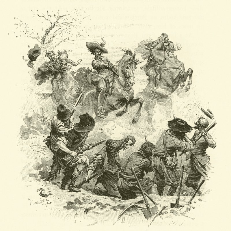Illustration for The Three Musketeers by Maurice Leloir