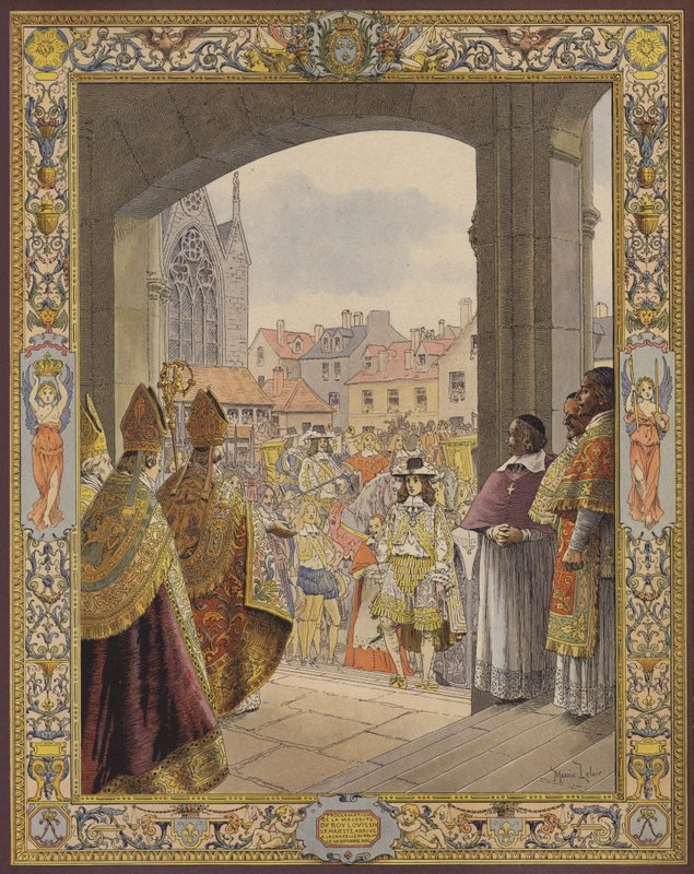 Proclamation of the Majority of King Louis XIV, the Arrival at Sainte-Chapelle by Maurice Leloir