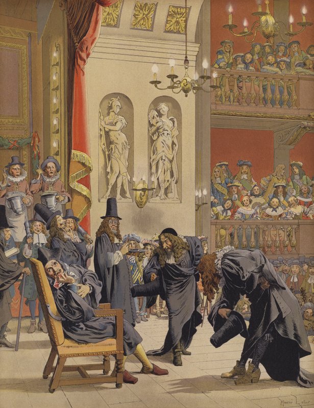 The Last Performance of Moliere, in Le Malade Imaginaire by Maurice Leloir