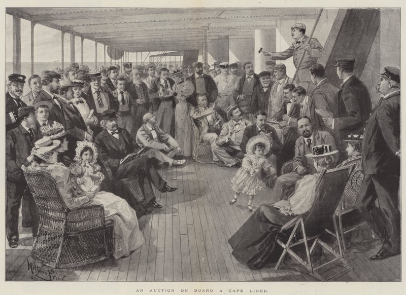 An Auction on Board a Cape Liner by Melton Prior