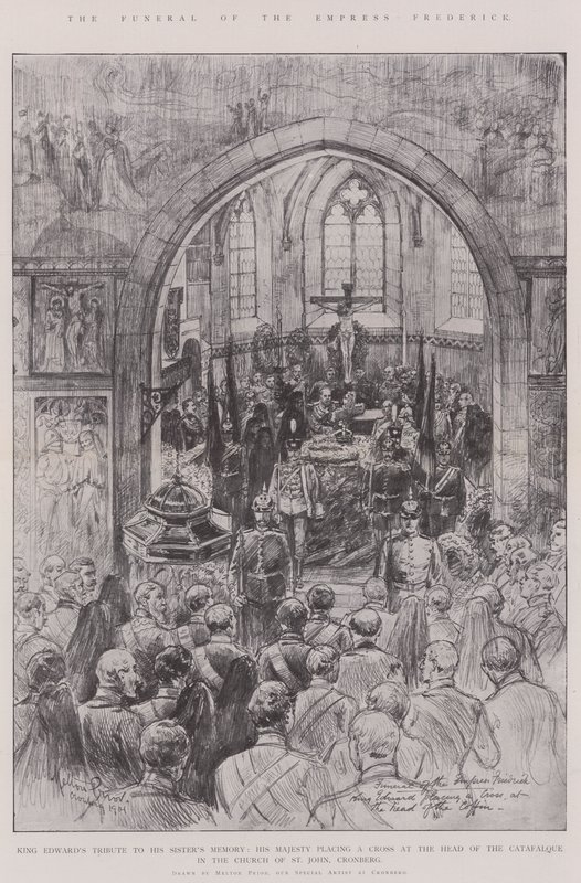 The Funeral of the Empress Frederick by Melton Prior