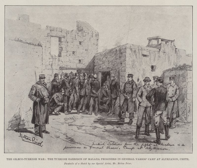 The Graeco-Turkish War, the Turkish Garrison of Malaxa Prisoners in General Vassos