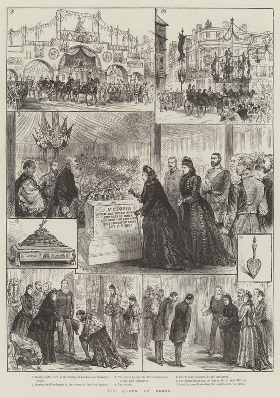 The Queen at Derby by Melton Prior