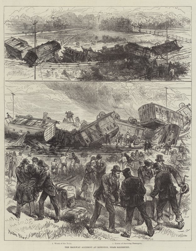 The Railway Accident at Downton, near Salisbury by Melton Prior