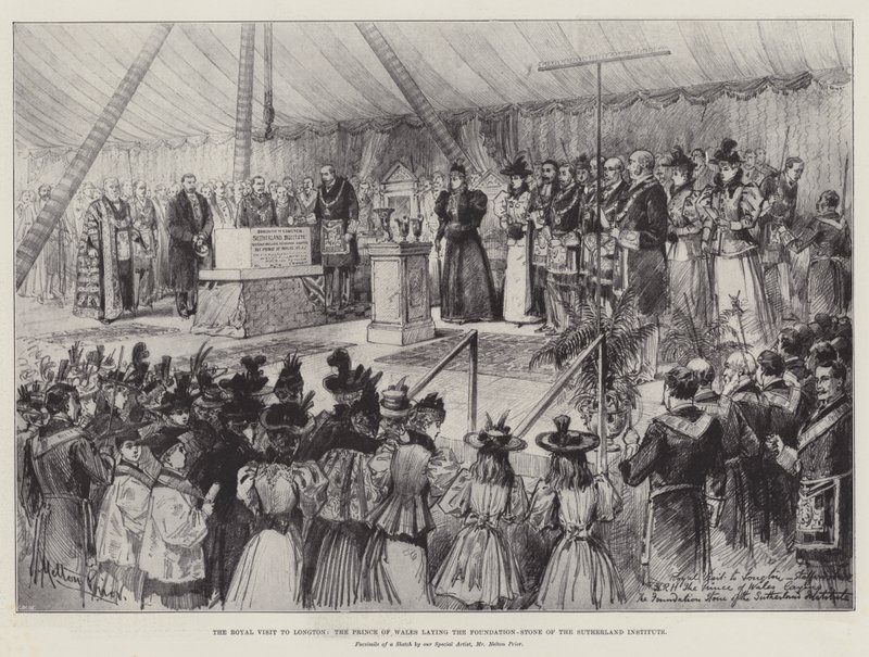The Royal Visit to Longton, the Prince of Wales Laying the Foundation-Stone of the Sutherland Institute by Melton Prior