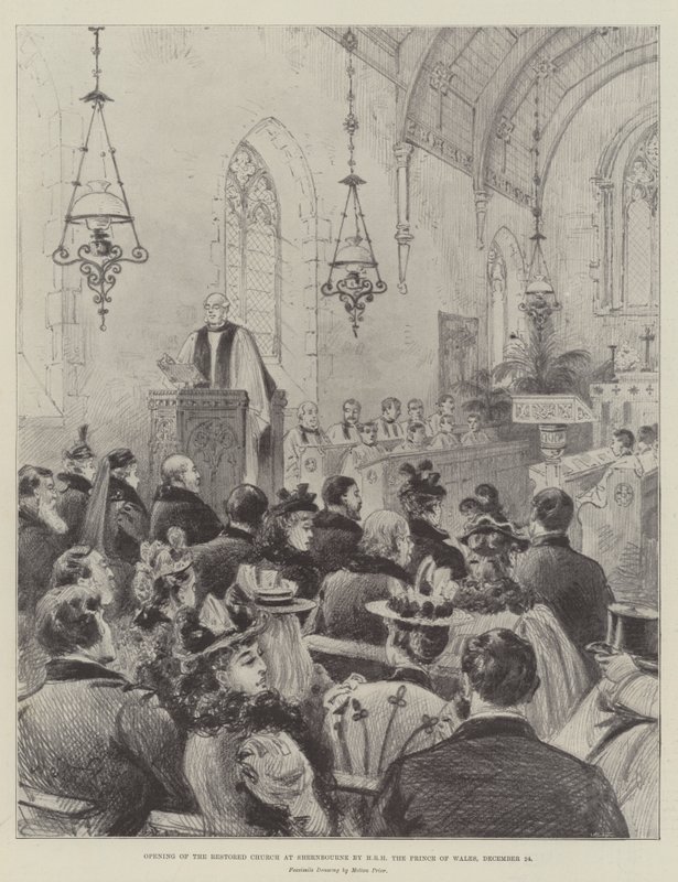 Opening of the Restored Church at Shernbourne by HRH the Prince of Wales, 24 December by Melton Prior