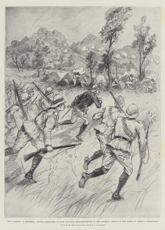 The Fighting in Rhodesia, Prince Alexander of Teck Bringing Reinforcements to the Imperial Troops at the Siege of Wedza