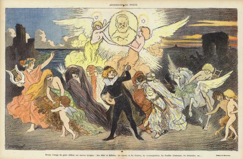 Centenary of the Birth of Victor Hugo, Illustration for Le Rire by Michael Burghers