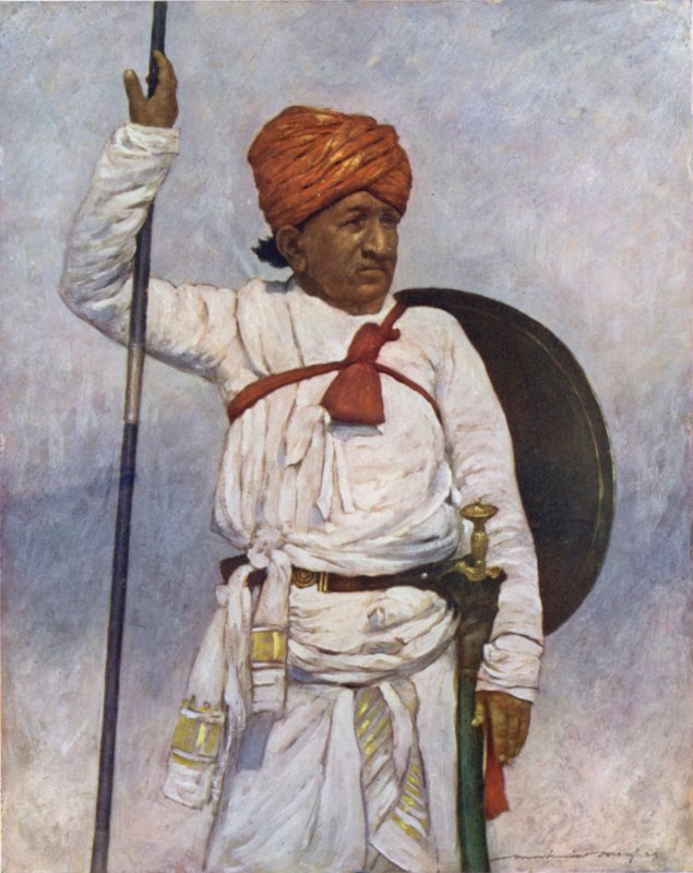 An Armed Retainer of the Bombay Chiefs by Mortimer Ludington Menpes