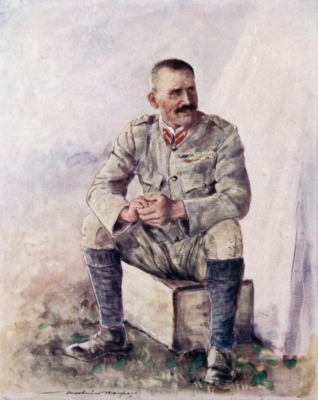 Lieutenant-General Hector Macdonald Outside Bloemfontein by Mortimer Ludington Menpes