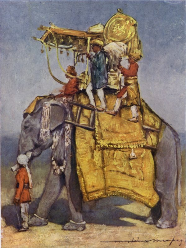 A State Elephant in All Its Trappings by Mortimer Ludington Menpes