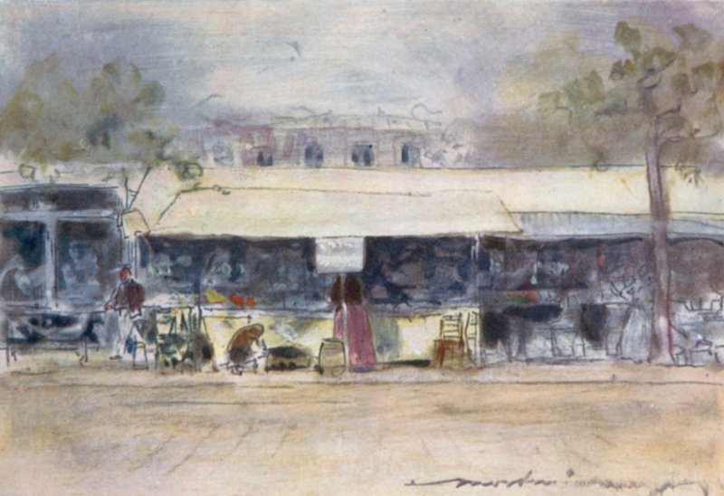 Booth at the Neuilly Fete by Mortimer Ludington Menpes