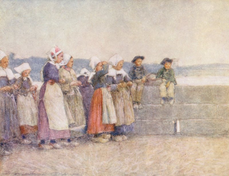 Watching for the Fishing-fleet, Concarneau by Mortimer Ludington Menpes