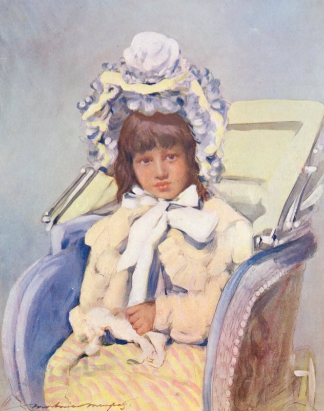 World’s Children: American, With Nurse by Mortimer Ludington Menpes