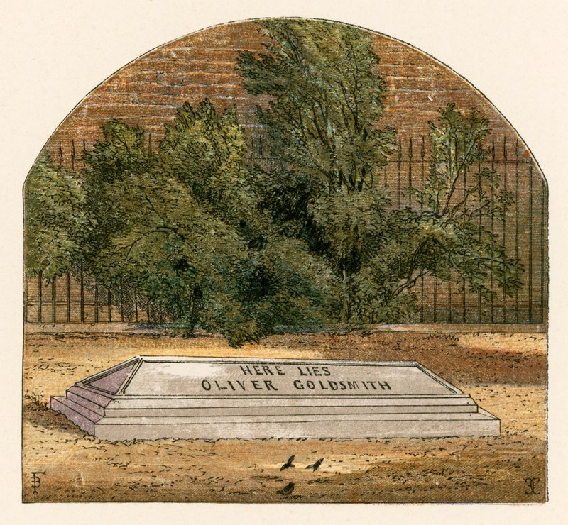 Here lies Oliver Goldsmith by Myles Birket Foster